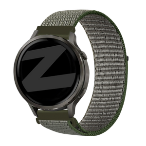 Bandz Garmin Vivoactive 3 nylon loop band (olijfgroen)