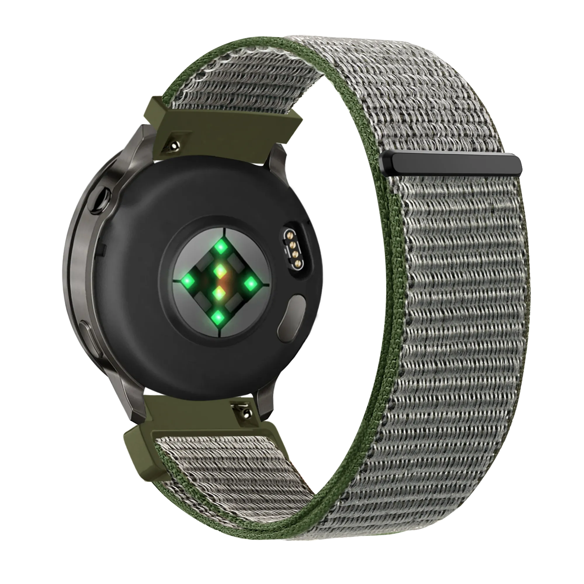 Bandz Garmin Approach S50 nylon loop band (olijfgroen)