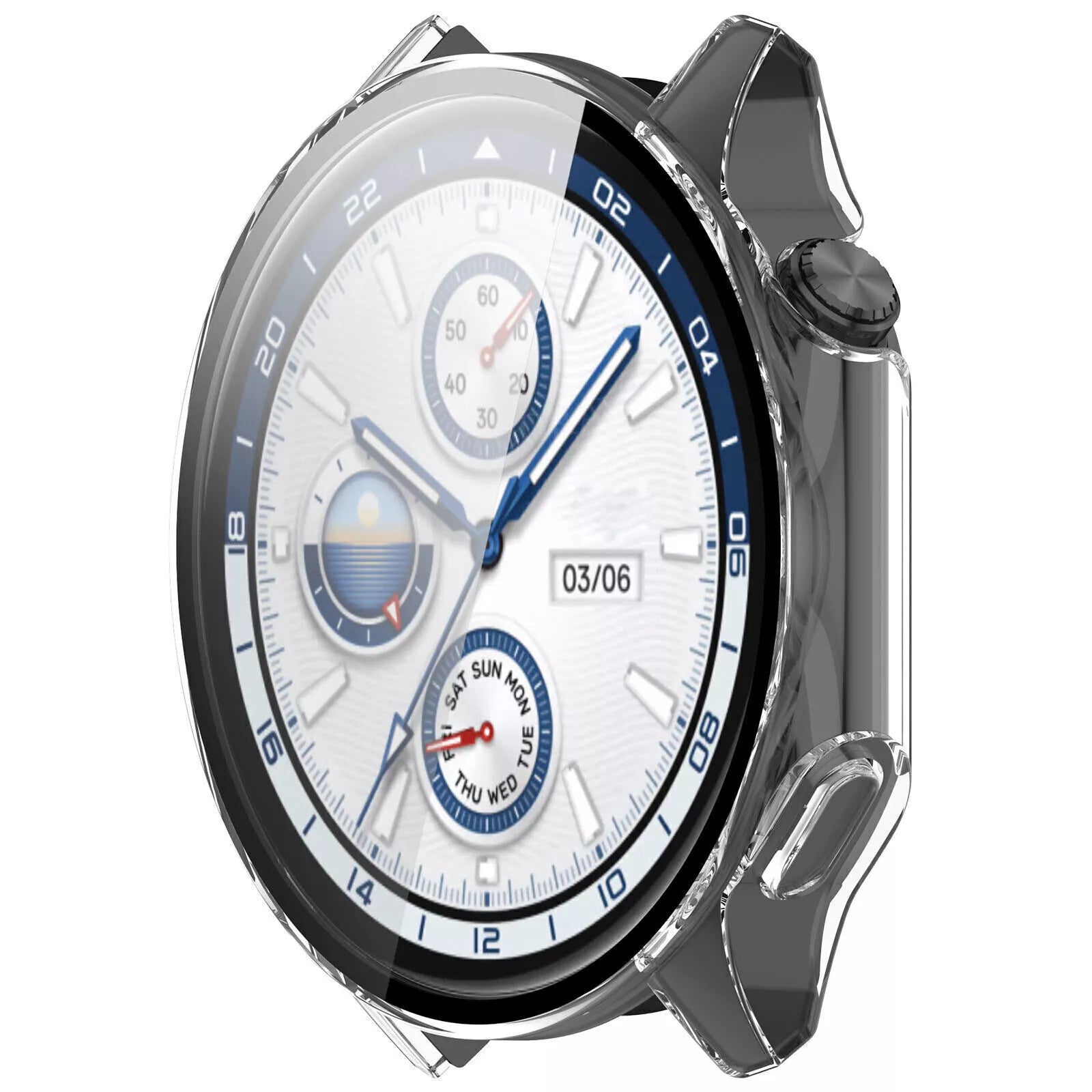 OnePlus Watch 2 PC case met glas (transparant)