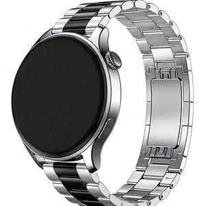 Huawei Watch GT 7 Pro One Push' stalen band (zilver/zwart)