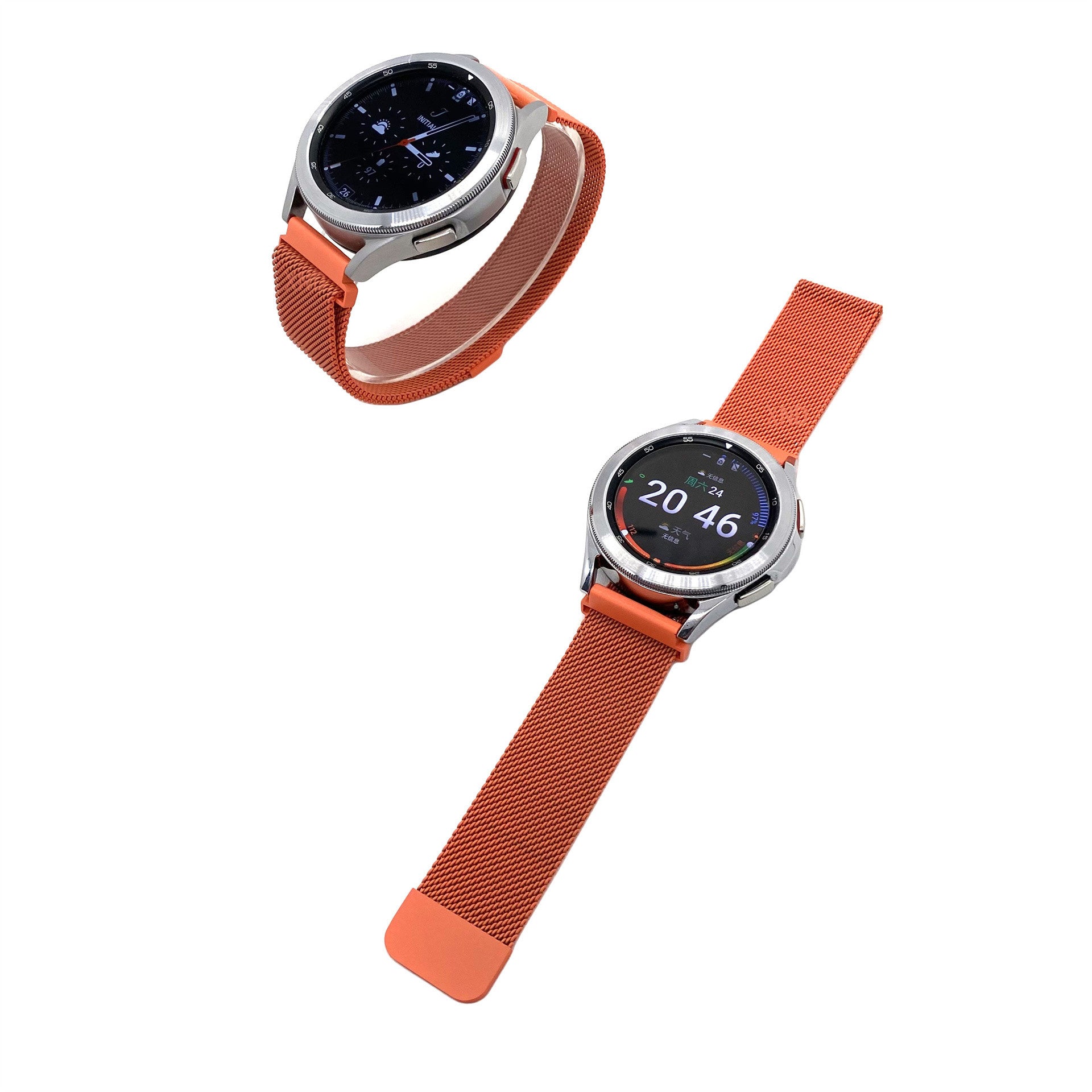 Samsung Galaxy Watch 3 Milanese band 45mm (oranje)