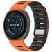 Samsung Galaxy Watch 8 - 40mm Magnetic Silicone Strap (Orange/Black)
