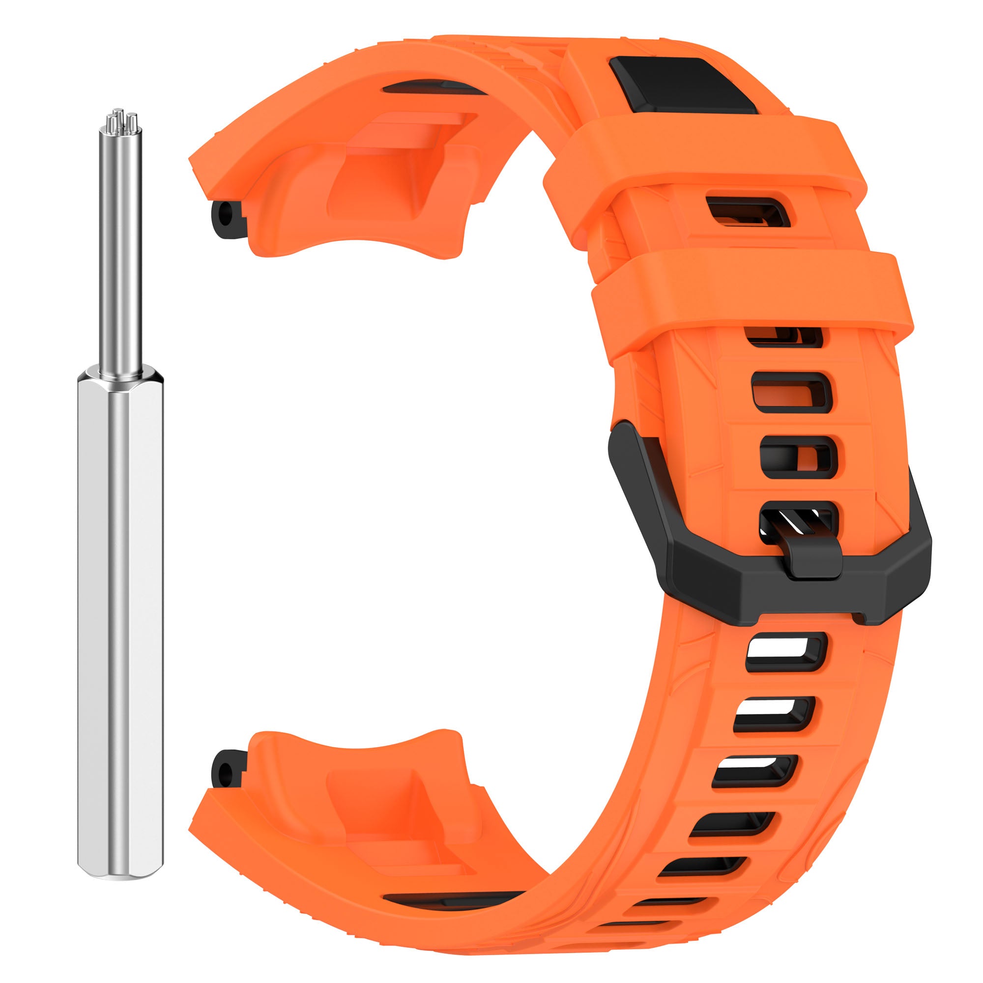 Amazfit T-Rex 3 siliconen sport bandje (oranje/zwart)
