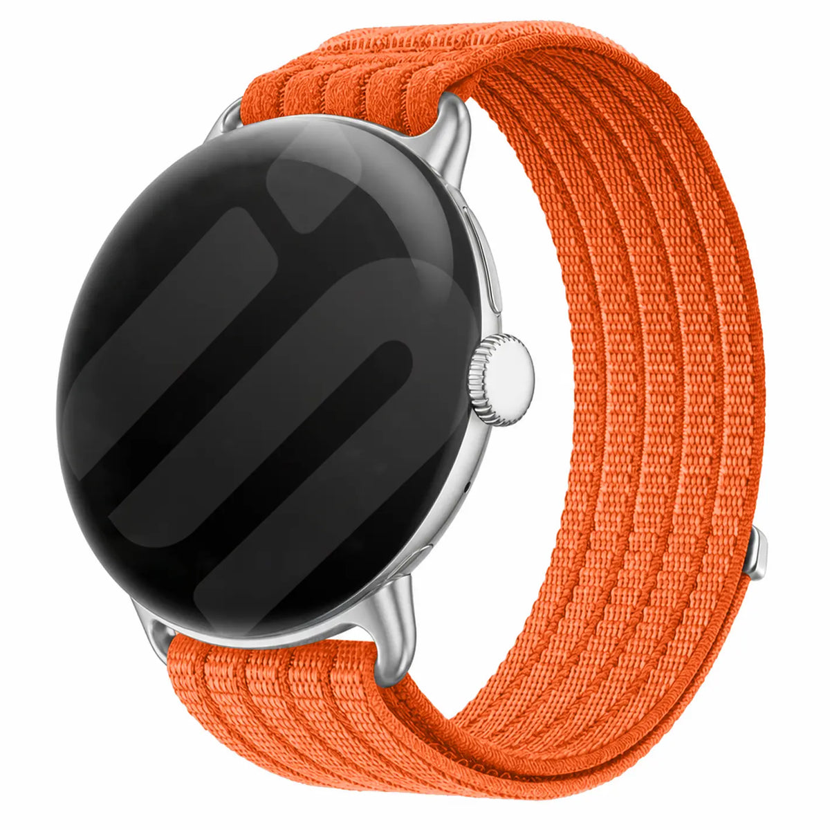 Google Pixel Watch 3 - 45mm ultradunne nylon band (oranje)