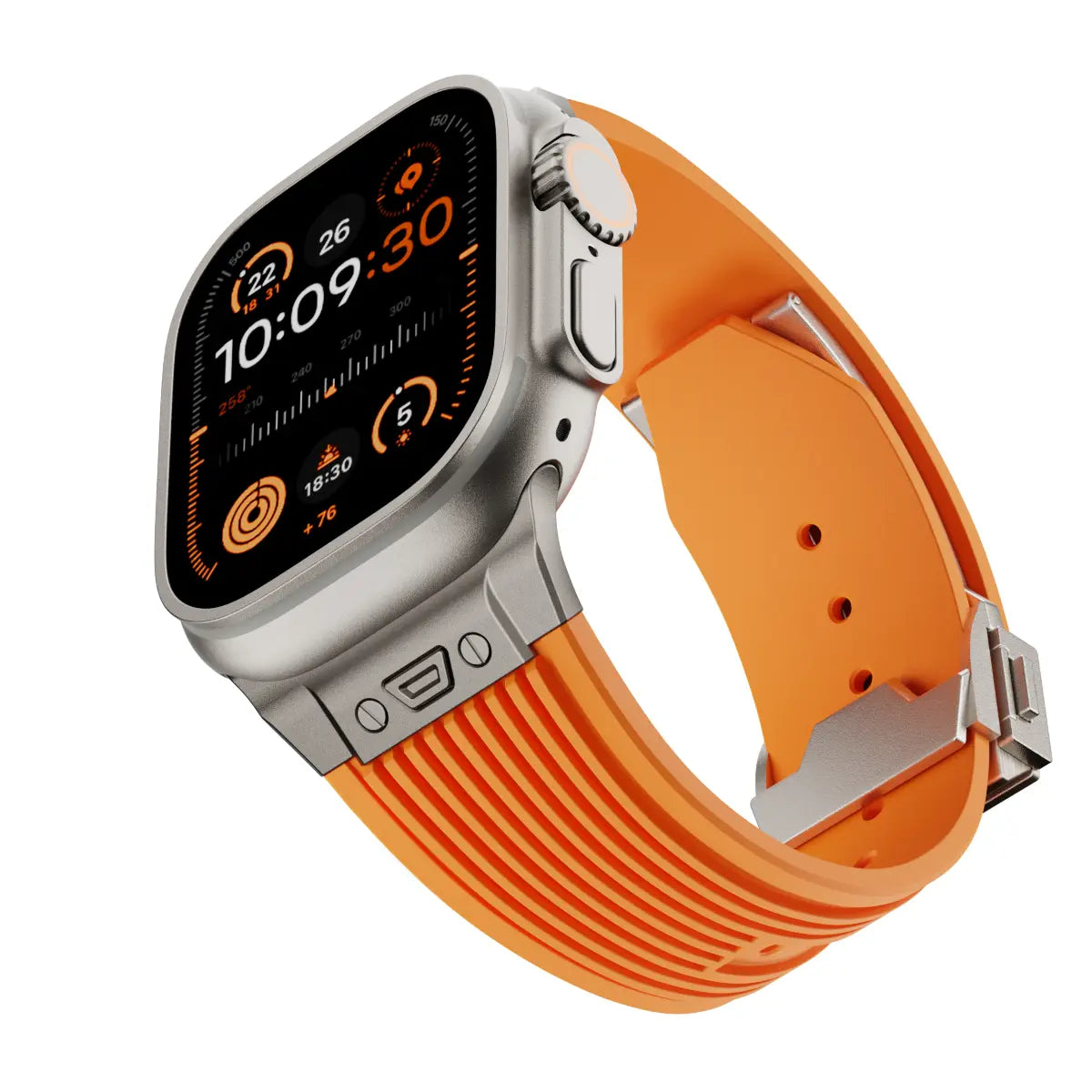 Apple Watch liquid elastische siliconen band (oranje)