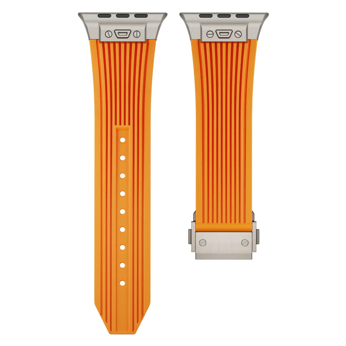 Apple Watch liquid elastische siliconen band (oranje)