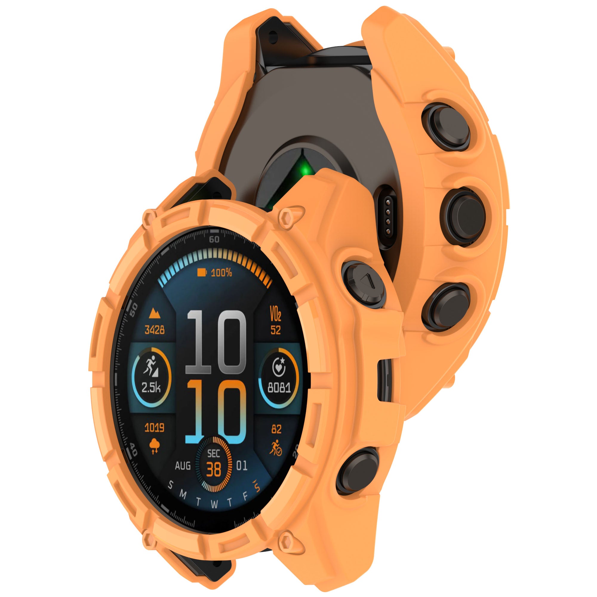 Garmin Quatix 8 - 47mm Rugged TPU case (oranje)