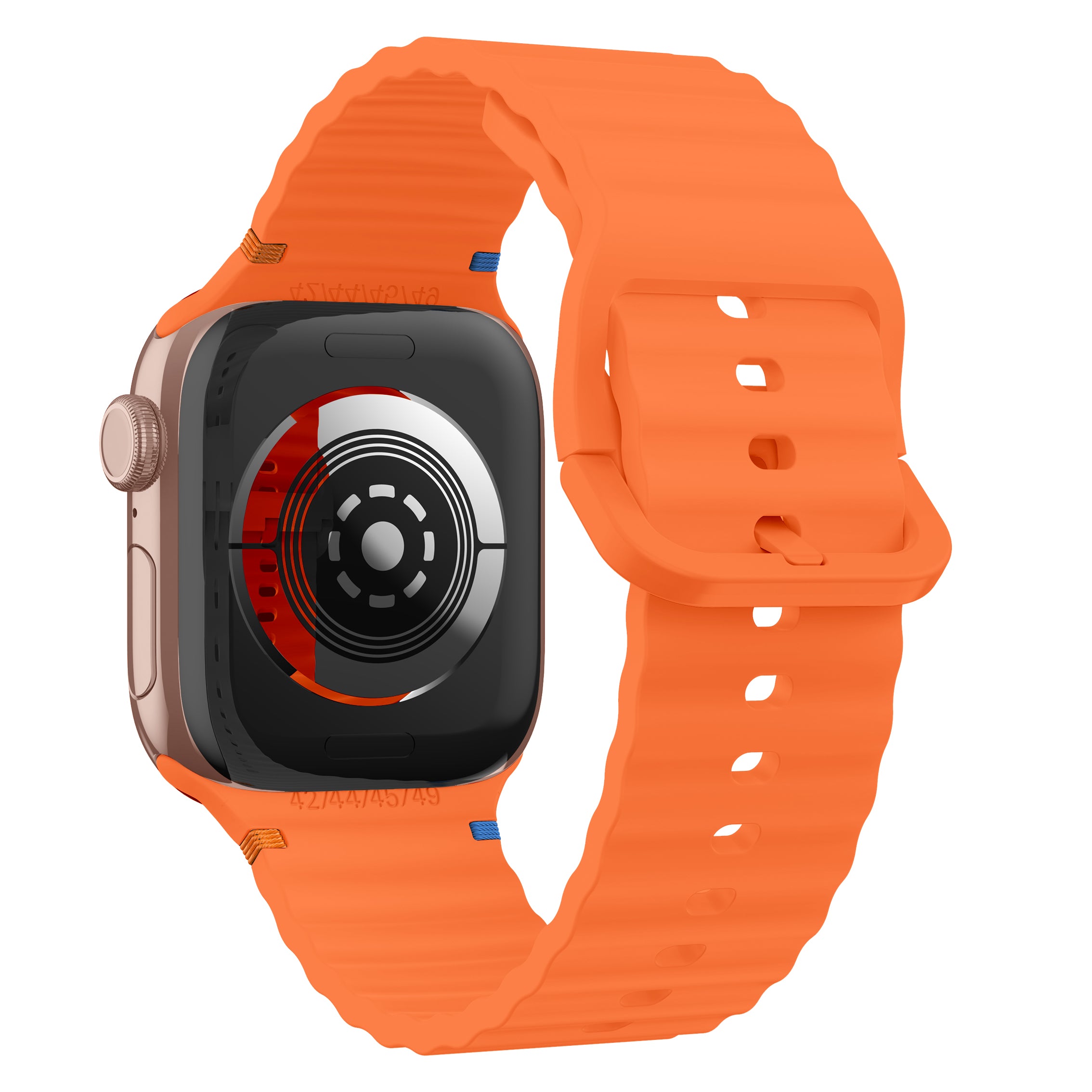 Apple Watch Wave siliconen bandje (oranje)