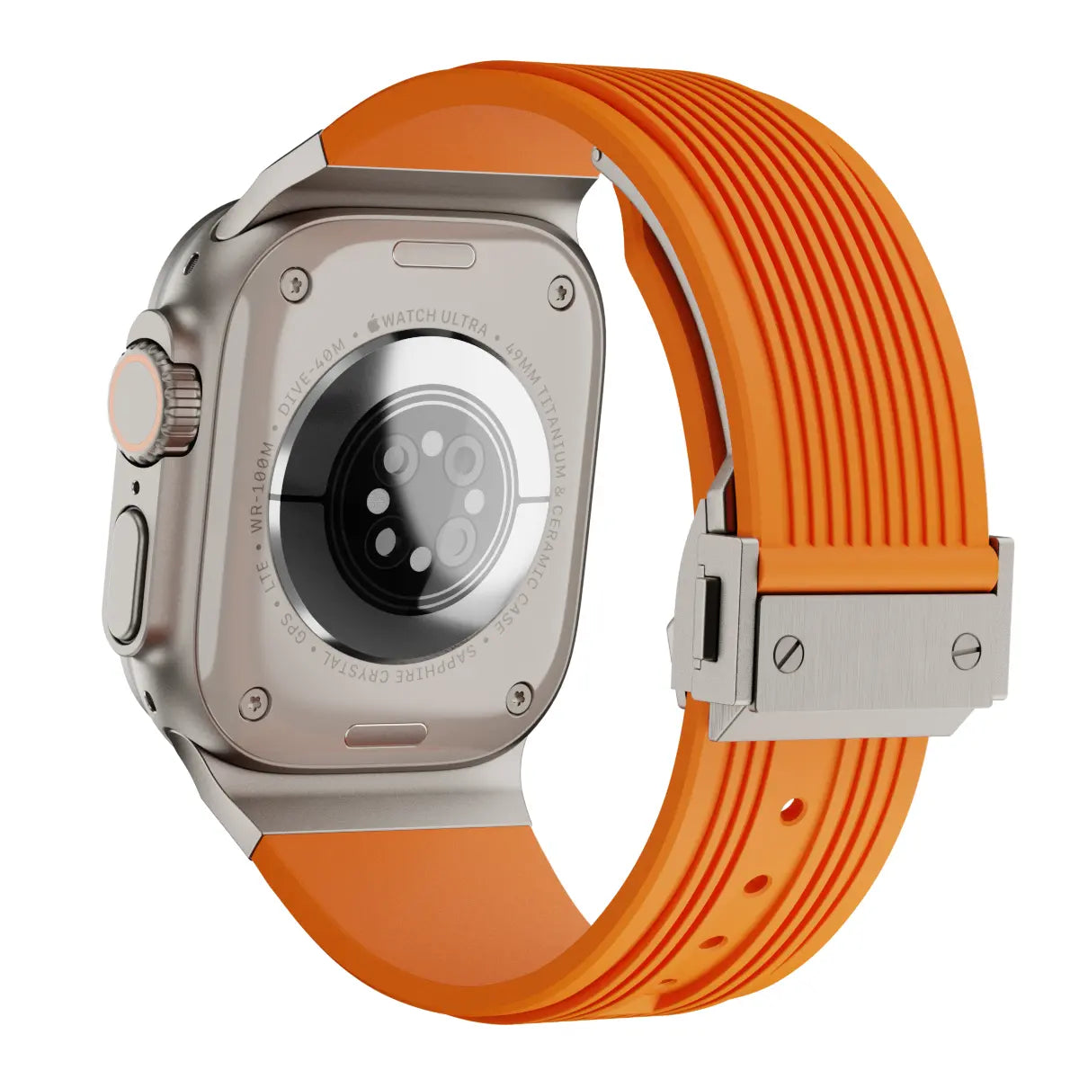 Apple Watch liquid elastische siliconen band (oranje)