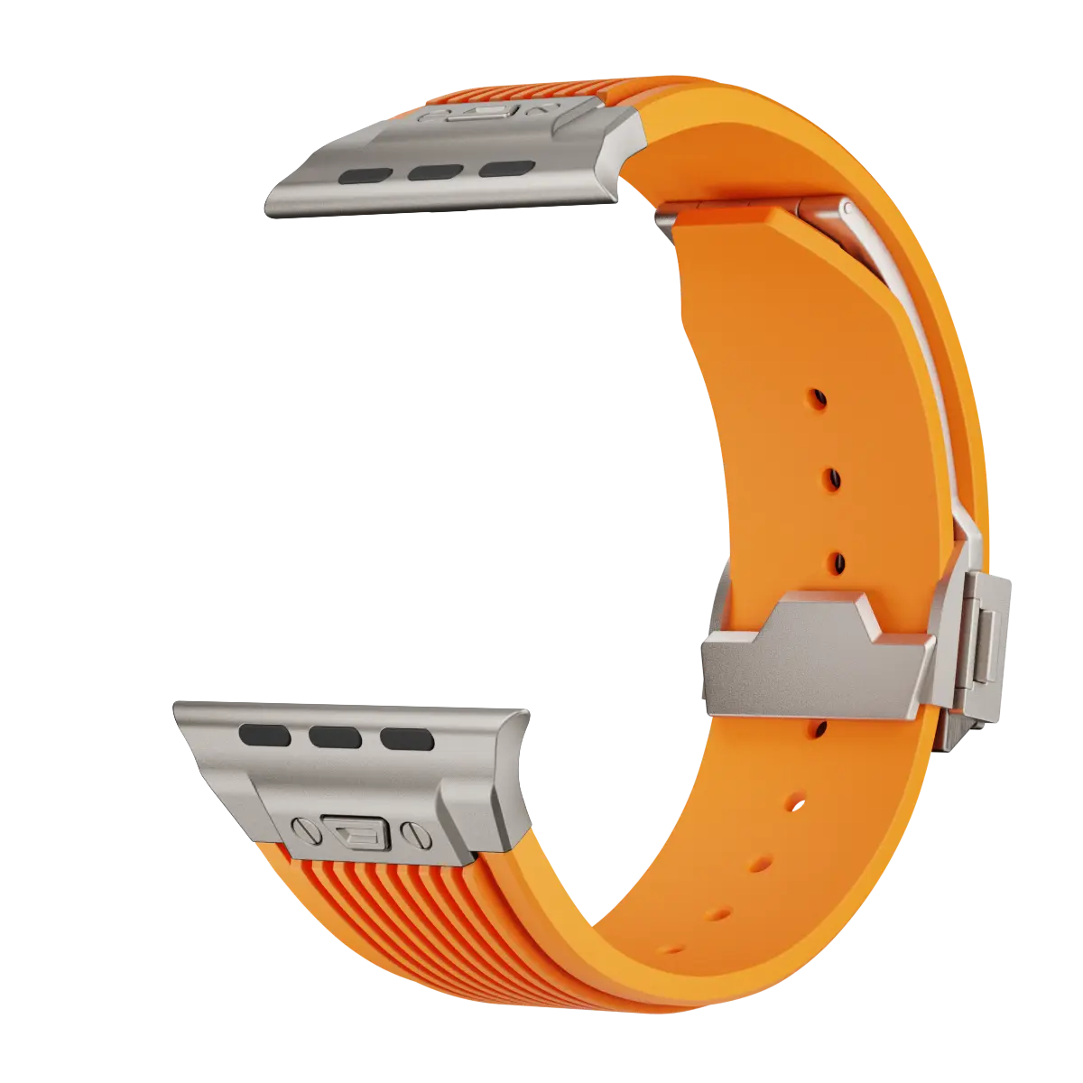 Apple Watch liquid elastische siliconen band (oranje)