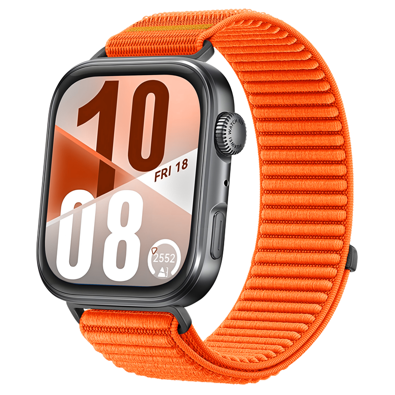 Huawei Watch Fit 4 Pro nylon wave bandje (oranje)