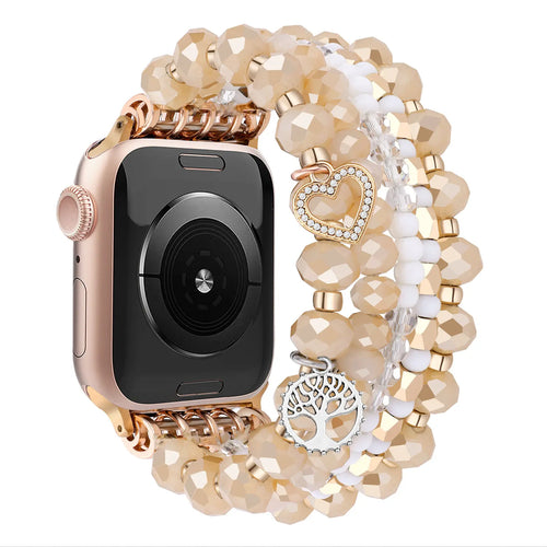 Apple Watch Beaded Pearl Strap (Rose Gold)