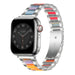 Apple Watch stalen resin bandje (zilver/kleurrijk)