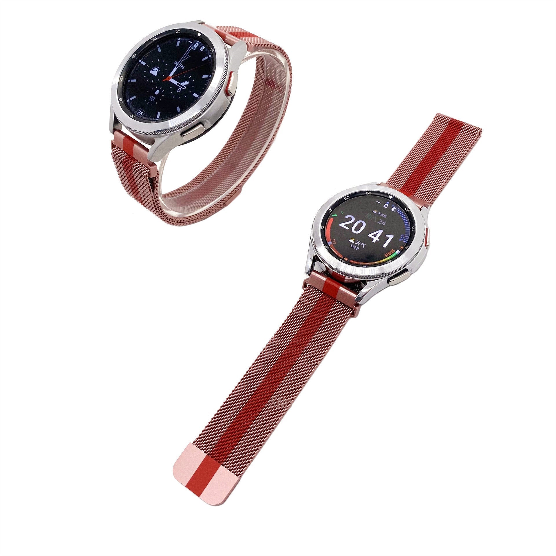 Withings Steel HR - 40mm Milanese band (roze/rood)