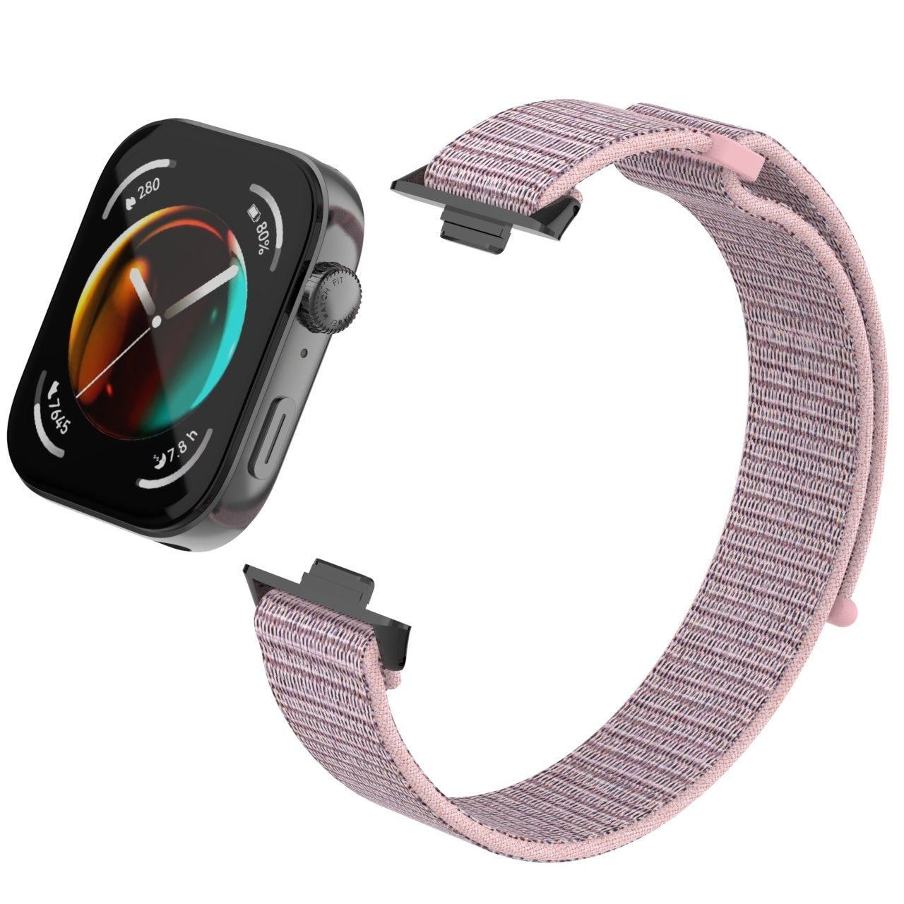 Huawei Watch Fit 4 nylon bandje (roze)