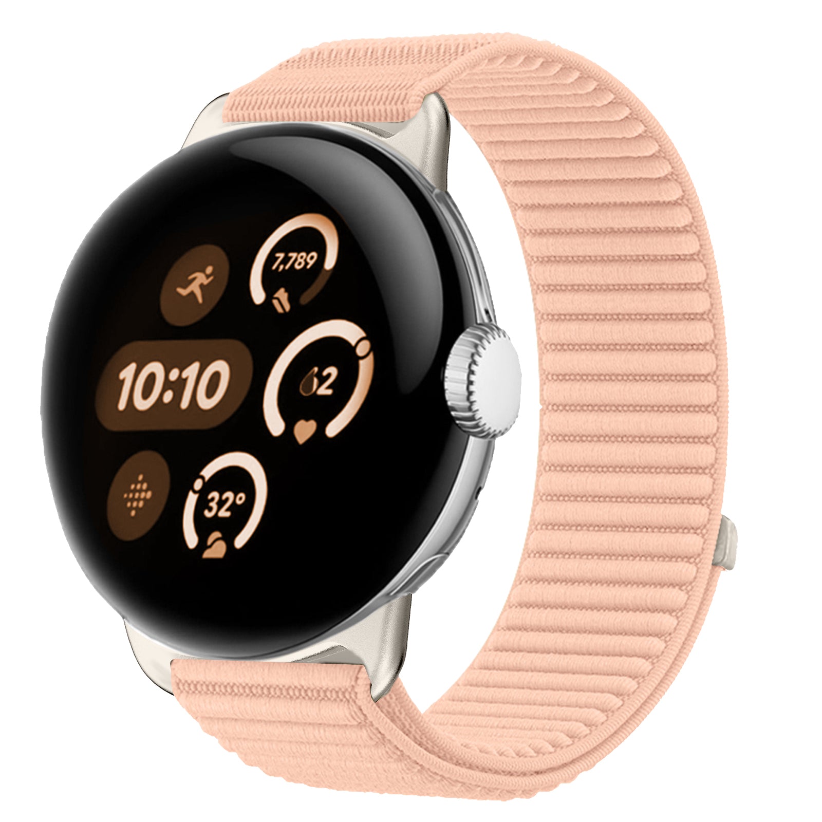 Google Pixel Watch 3 - 41mm wave nylon band (roze)