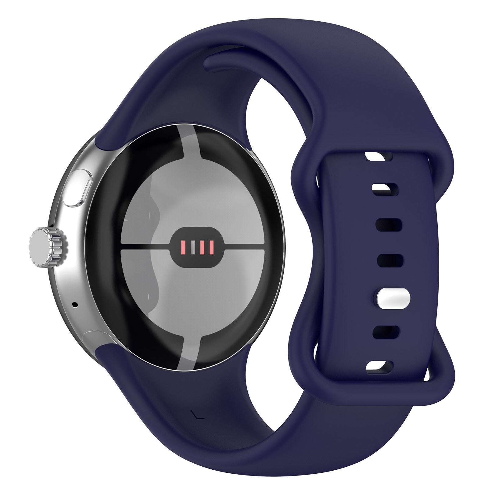 Google Pixel Watch 4 - 45mm siliconen classic bandje (donkerblauw)