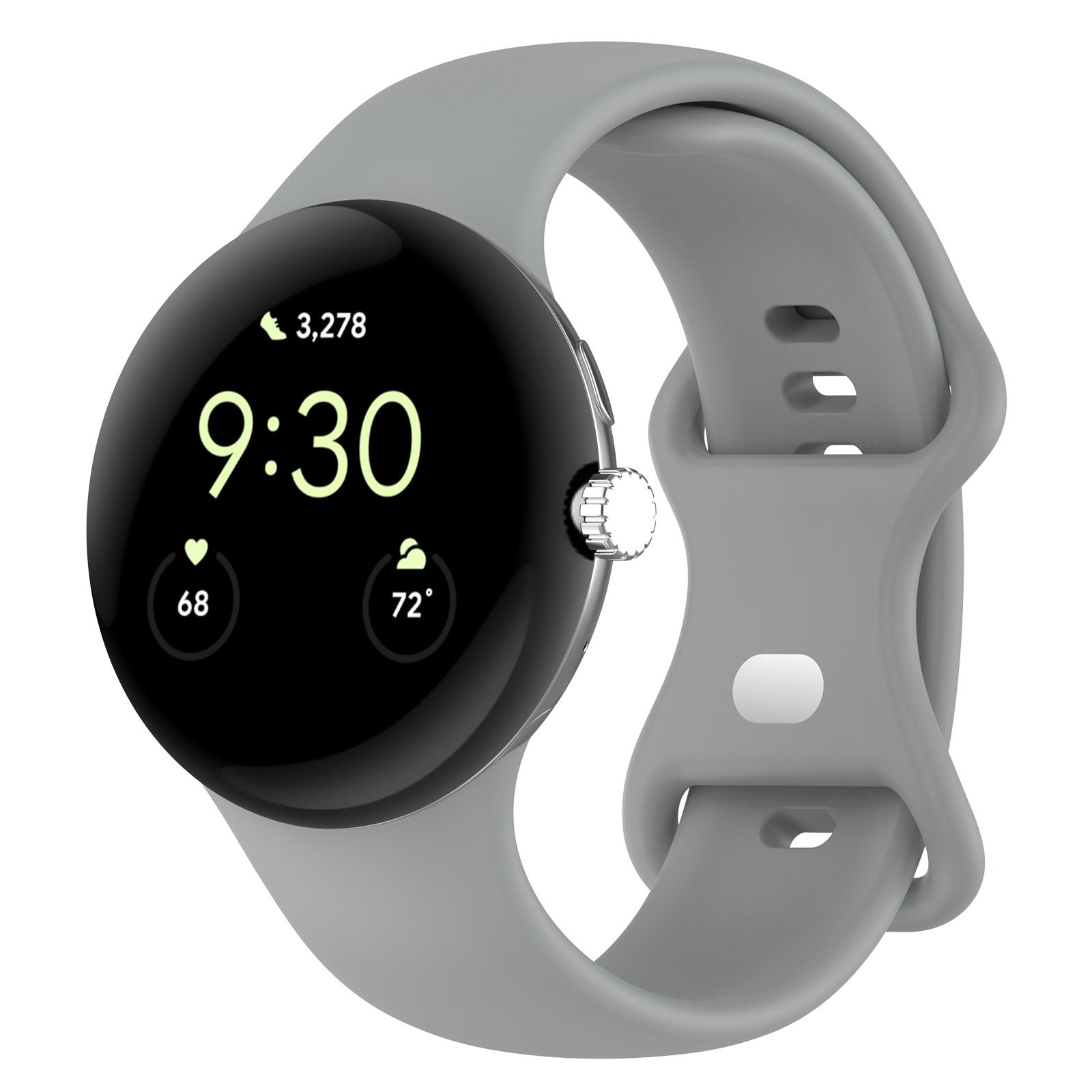 Google Pixel Watch 4 - 41mm siliconen classic bandje (grijs)