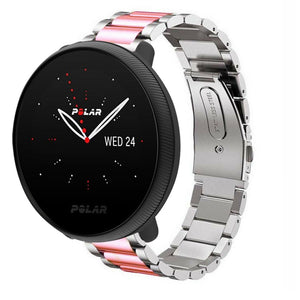 polar-ignite-2-stalen-band-zilver-roze