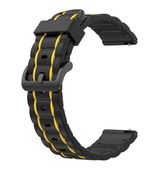 Coros Apex 2 sport gesp band (zwart/geel)