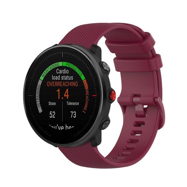 Polar Vantage M3 Premium Silicone Strap (Wine Red)