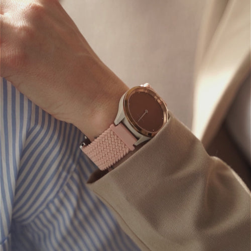 Bandz Garmin Forerunner 70 gevlochten band 'Parachute' (roze)