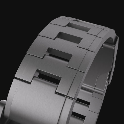 Bandz Garmin Instinct 3 - 45mm Titanium Link Strap (Black)