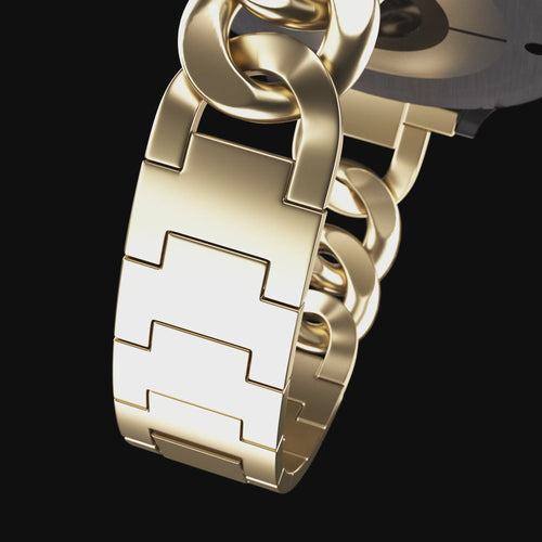 Amazfit Bip U (Pro) Steel Chain Strap (Gold)