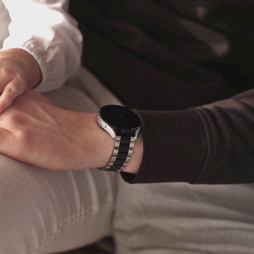 Motorola Moto Watch Ultra stalen band (zilver/zwart)