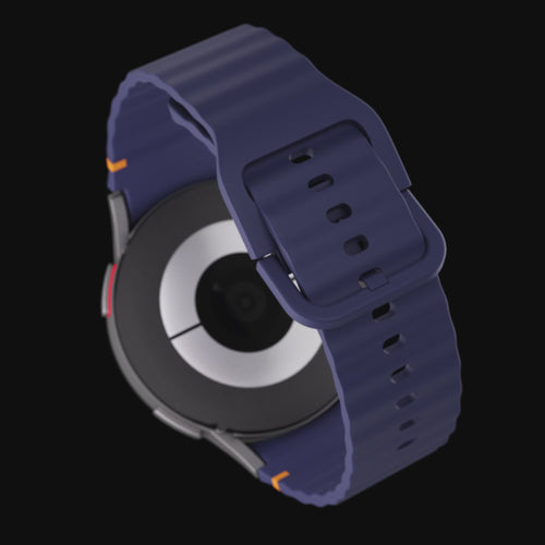 Samsung Galaxy Watch 46mm wave siliconen bandje (donkerblauw)