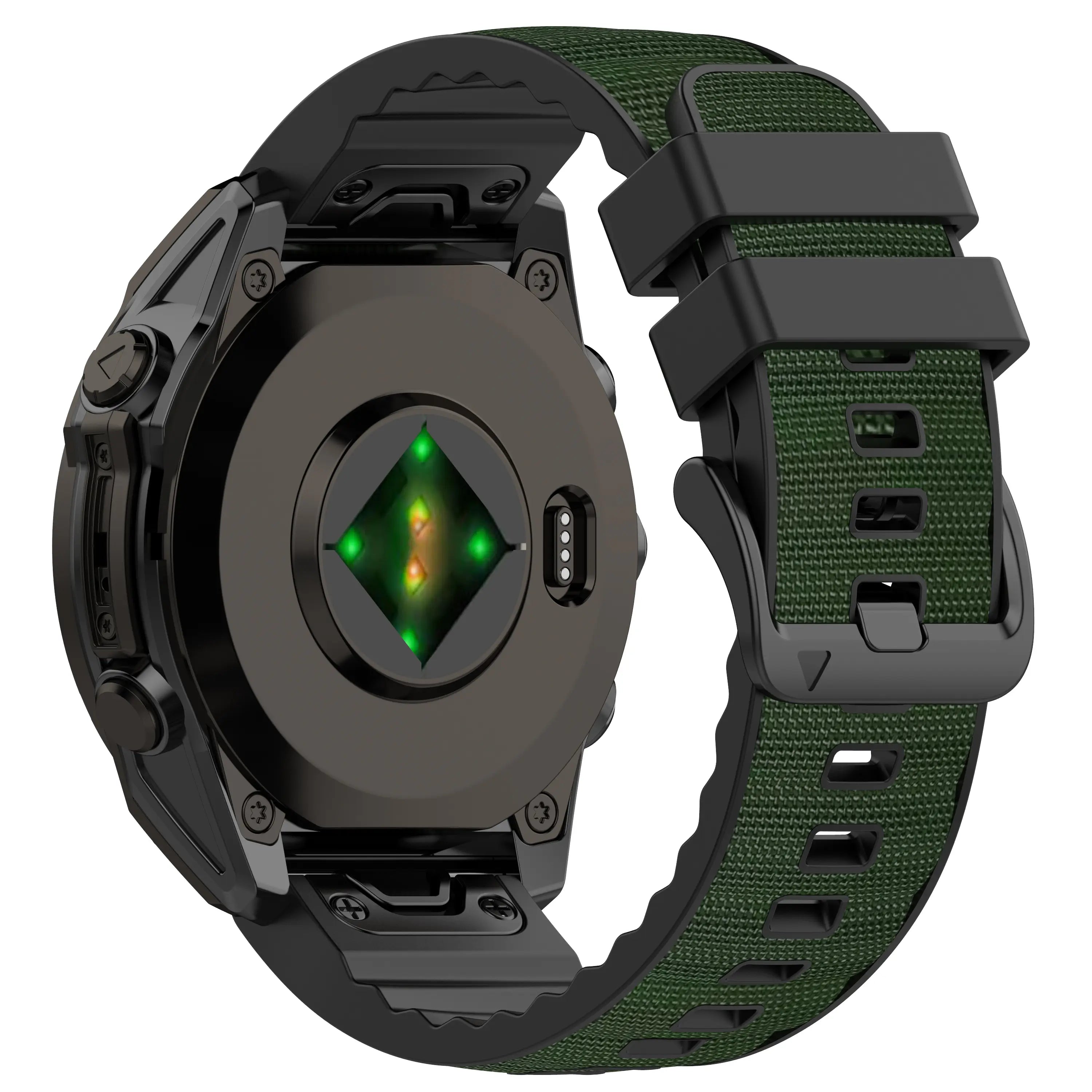 Garmin Quatix 3/6x/7x hybrid nylon band (legergroen)