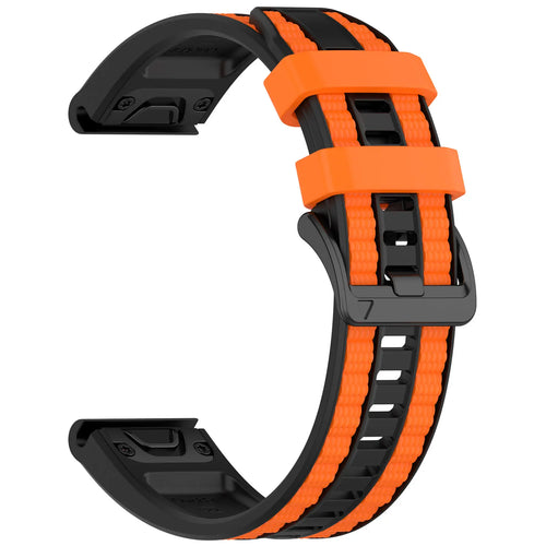 Garmin Approach S62 Sport Grain Strap (Black/Orange)