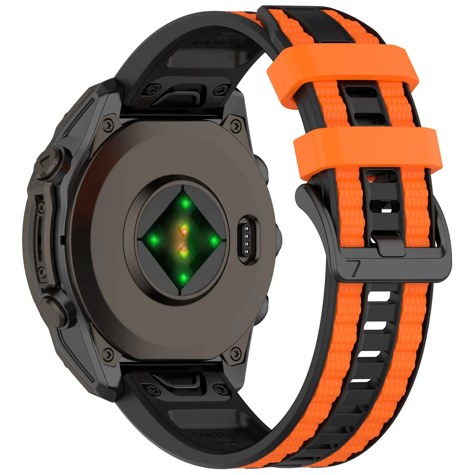 Garmin Approach S62 Sport Grain Strap (Black/Orange)