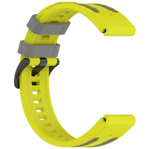 Garmin Fenix 5x/6x sport grain band (lime/donkergrijs)