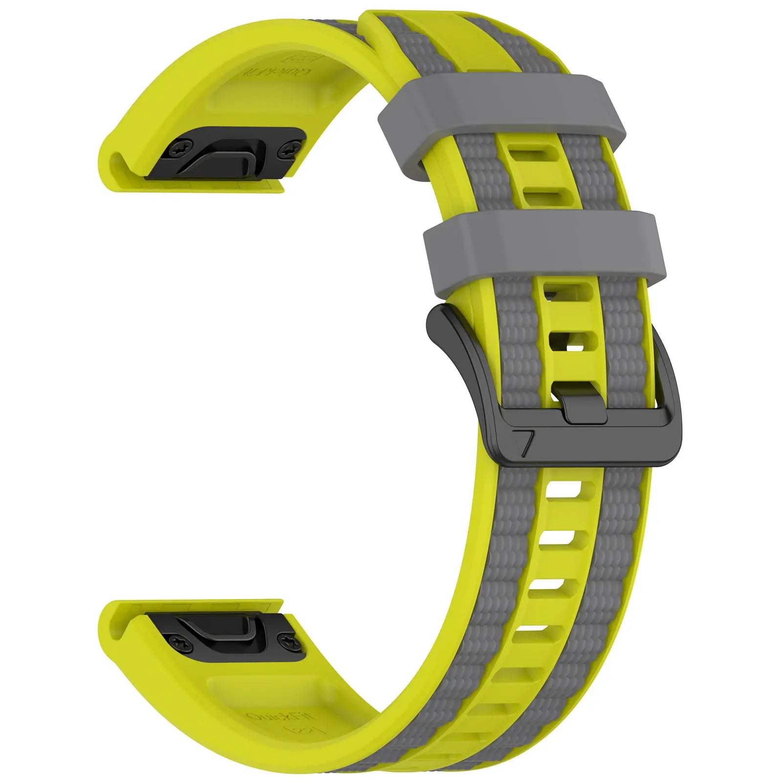 Garmin Fenix 5x/6x sport grain band (lime/donkergrijs)