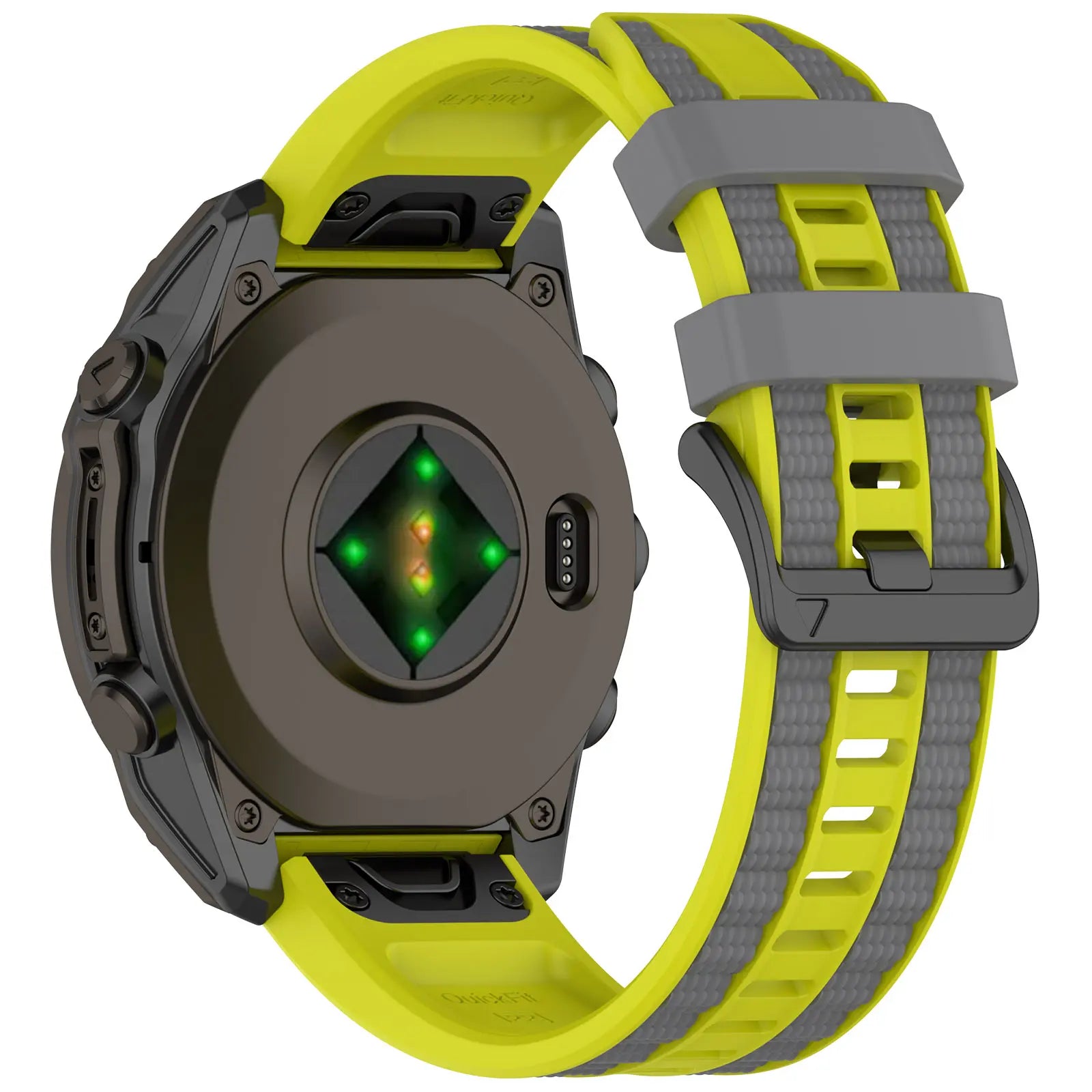 Garmin D2 Mach 1 sport grain band (lime/donkergrijs)