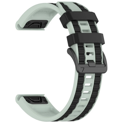 Garmin Fenix 5/6 sport grain band (mint/zwart)