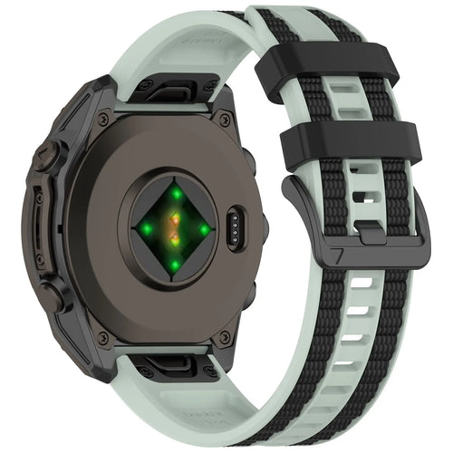 Garmin Fenix 5/6 sport grain band (mint/zwart)