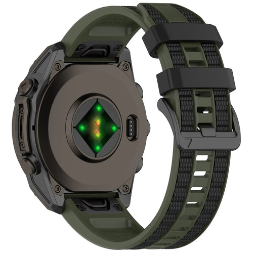 Garmin Fenix 8 Pro - 51mm Sport Grain Strap (Army Green/Black)