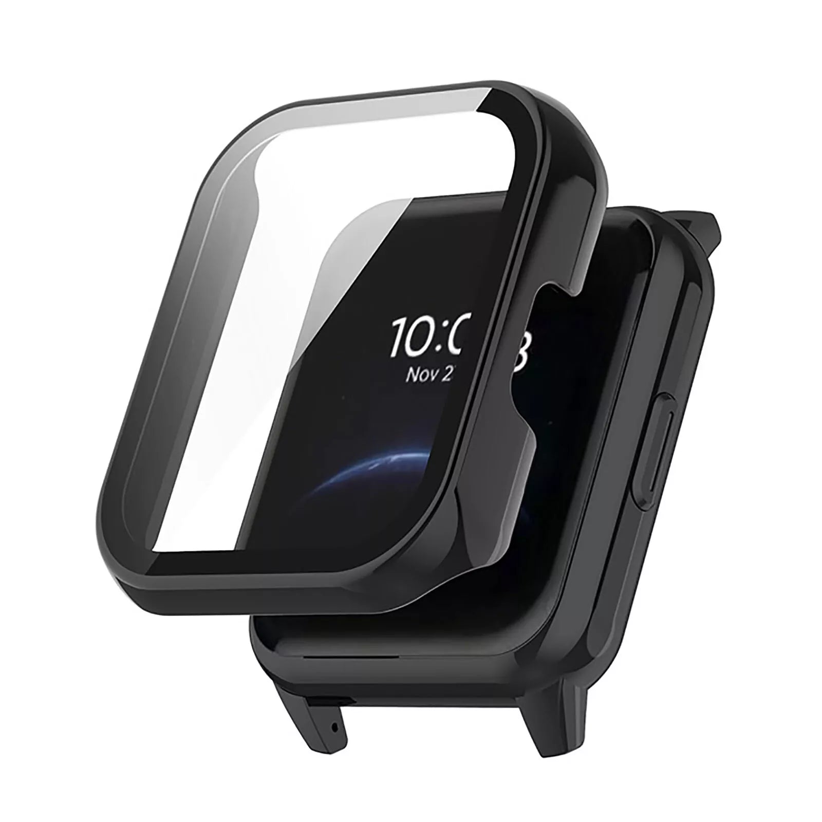 Realme Watch 2 PC case met glas (zwart)