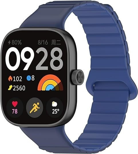 Redmi Watch 4 magnetisch siliconen bandje (duo blauw)