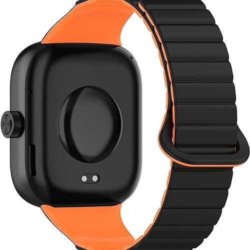 Redmi Watch 6 magnetisch siliconen bandje (zwart/oranje)