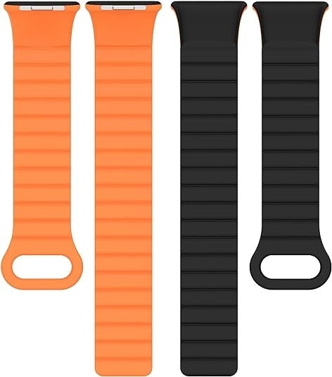 Redmi Watch 5 magnetisch siliconen bandje (zwart/oranje)