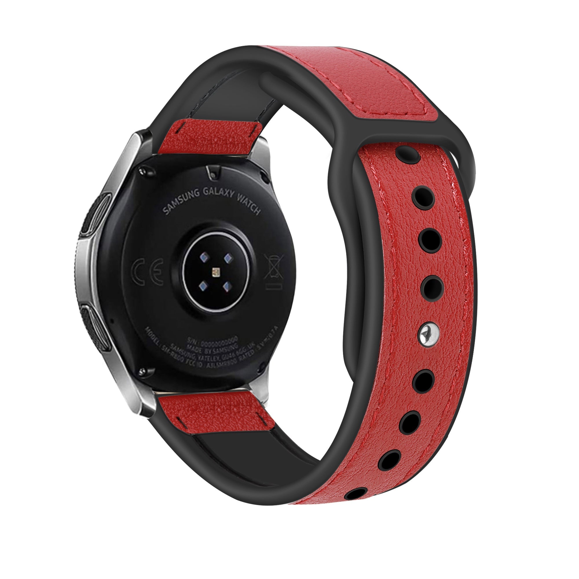 Withings ScanWatch Nova leren hybrid bandje (rood)