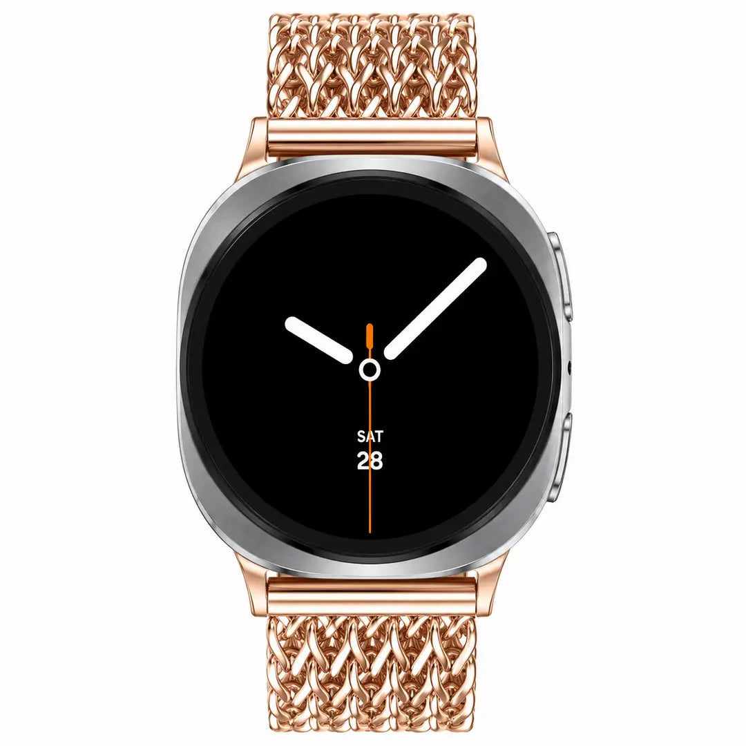 Samsung Galaxy Watch 8 Classic Metal Mesh Strap (Rose Gold)