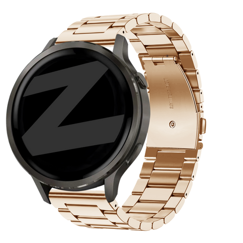 Bandz Garmin Venu 4 - 41mm stalen band 'Classic' (rosé goud)