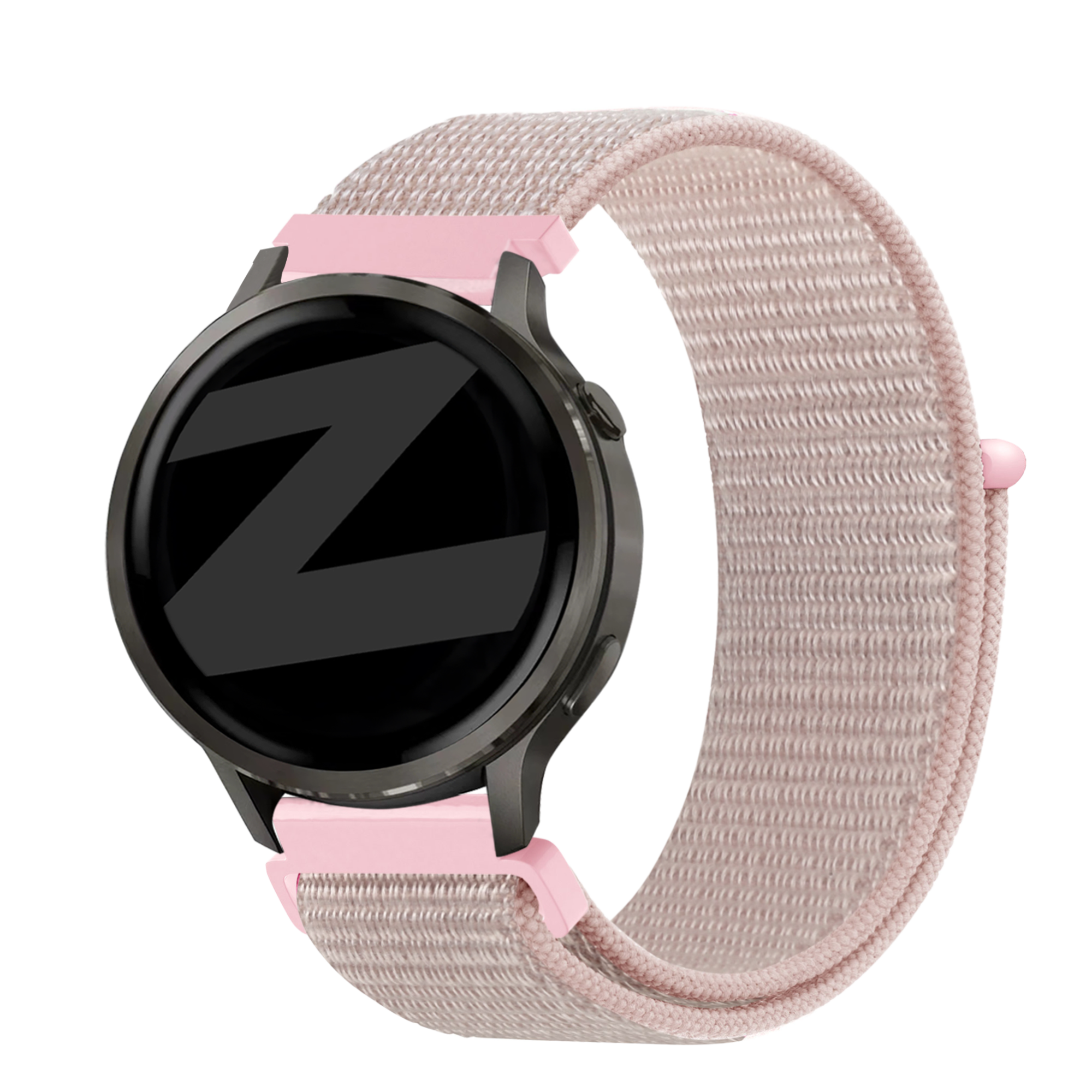 Bandz Garmin Forerunner 265s nylon loop band (rosé goud)