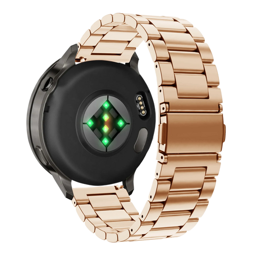 Bandz Garmin Forerunner 265s stalen band 'Classic' (rosé goud)