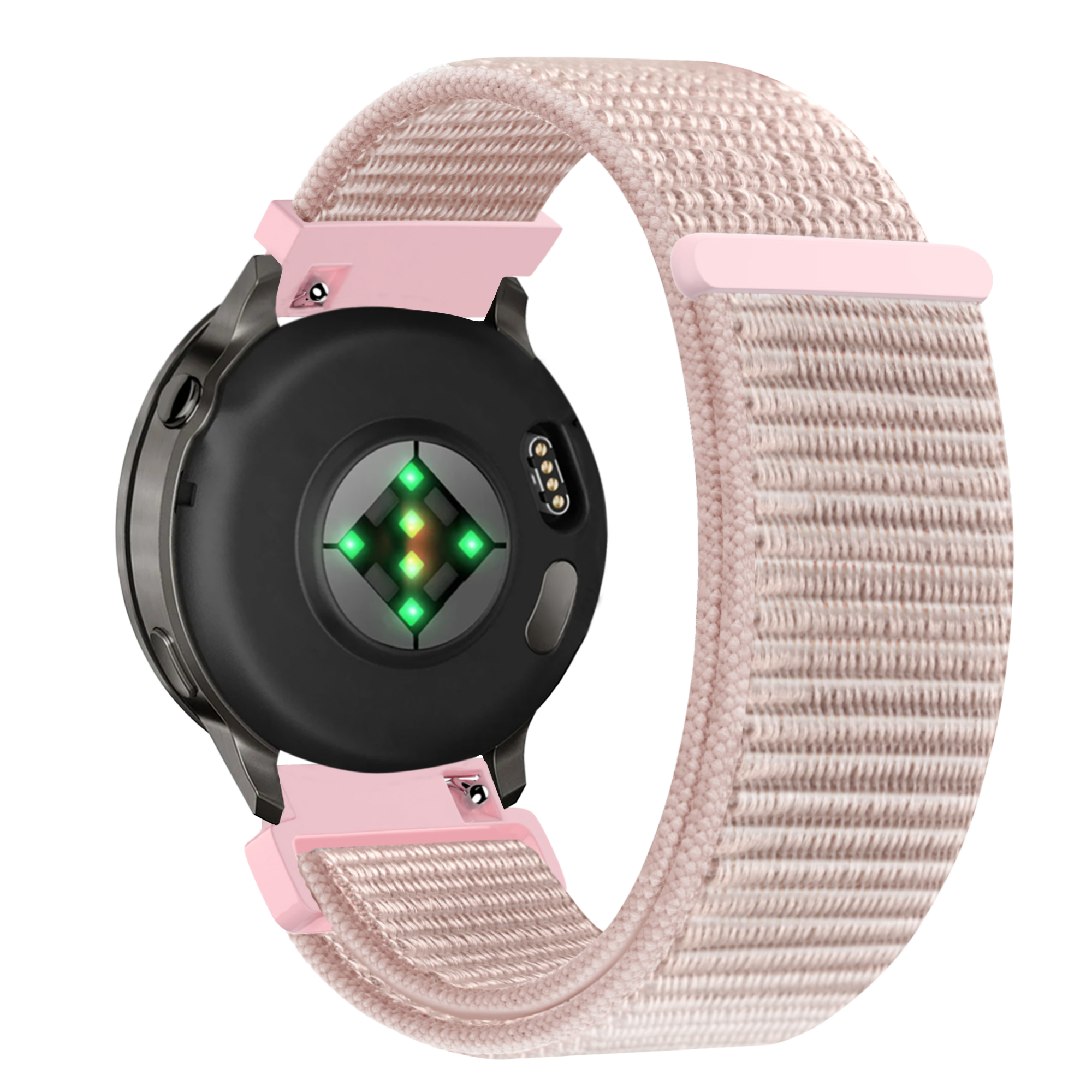 Bandz Garmin Forerunner 255s nylon loop band (rosé goud)