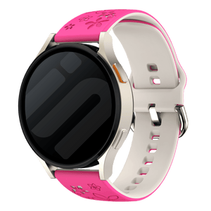Coros Apex 42mm Flower silicone band (knalroze/sterrenlicht)